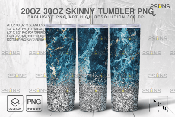 Download 20OZ Glitter Marble Skinny Tumbler - Premium Bundle