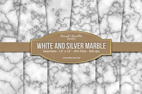 Download White and Silver Marble Digital Paper - Premium Resources