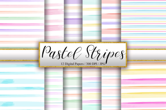 Download Pastel Stripes Background Digital Papers - Pastel stripes Collection