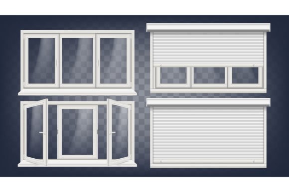 Download Plastic PVC Window Vector. Roller Blind. - Premium Resources
