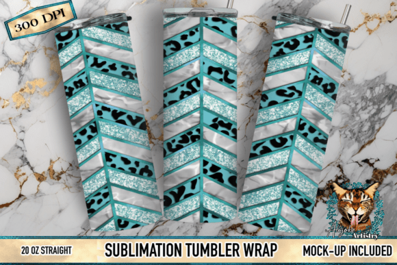 Download Teal Leopard Chevron - Premium Bundle